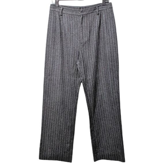 LINDA ALLARD ELLEN TRACY Wool Cashmere Striped Pants - Picture 2 of 6